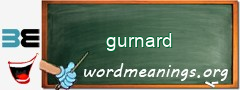 WordMeaning blackboard for gurnard